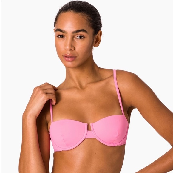 ONIA-NWT Pink Padded Dalia Bikini Top - Picture 1 of 14